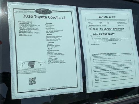 Used 2026 Toyota Corolla LE FWD image 36