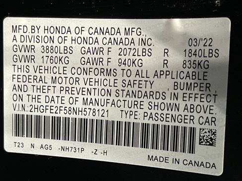 Used 2022 Honda Civic Sport image 25
