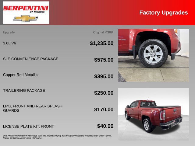 Used 2016 GMC Canyon SLE w/ SLE Convenience Package AWD/4WD image 5