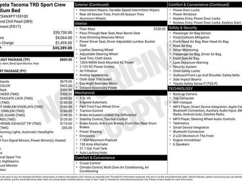 Used 2023 Toyota Tacoma TRD Sport w/ Technology Package AWD/4WD image 21