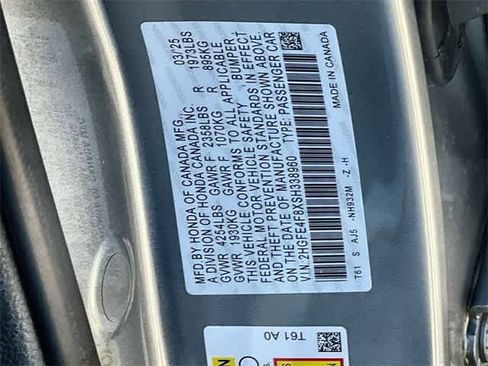 Certified 2025 Honda Civic Sport Touring image 22