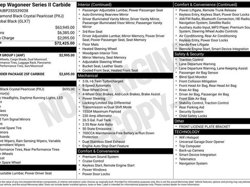 New 2025 Jeep Wagoneer Series II w/ Premium Group I RWD image 22