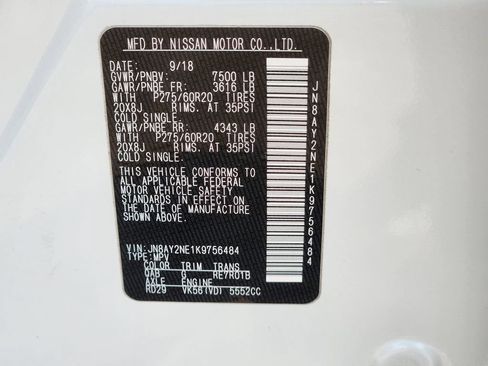 Used 2019 Nissan Armada Platinum w/ Captain's Chairs Package AWD/4WD image 26