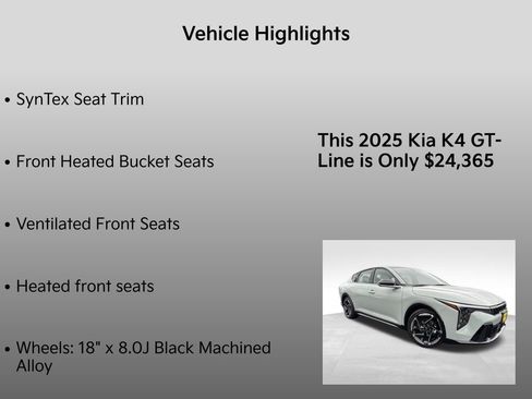 New 2025 Kia K4 GT-Line w/ GT-Line Premium Package image 20