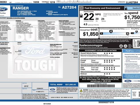 Used 2020 Ford Ranger XLT w/ Equipment Group 301A Mid AWD/4WD image 48
