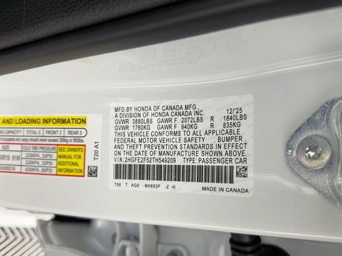 New 2026 Honda Civic Sport image 16