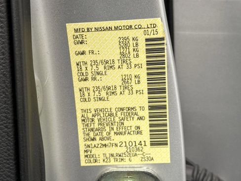Used 2015 Nissan Murano SL w/ SL Technology Package image 21
