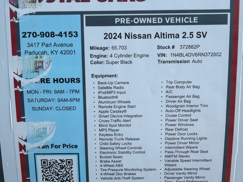 Used 2024 Nissan Altima 2.5 SV FWD image 30