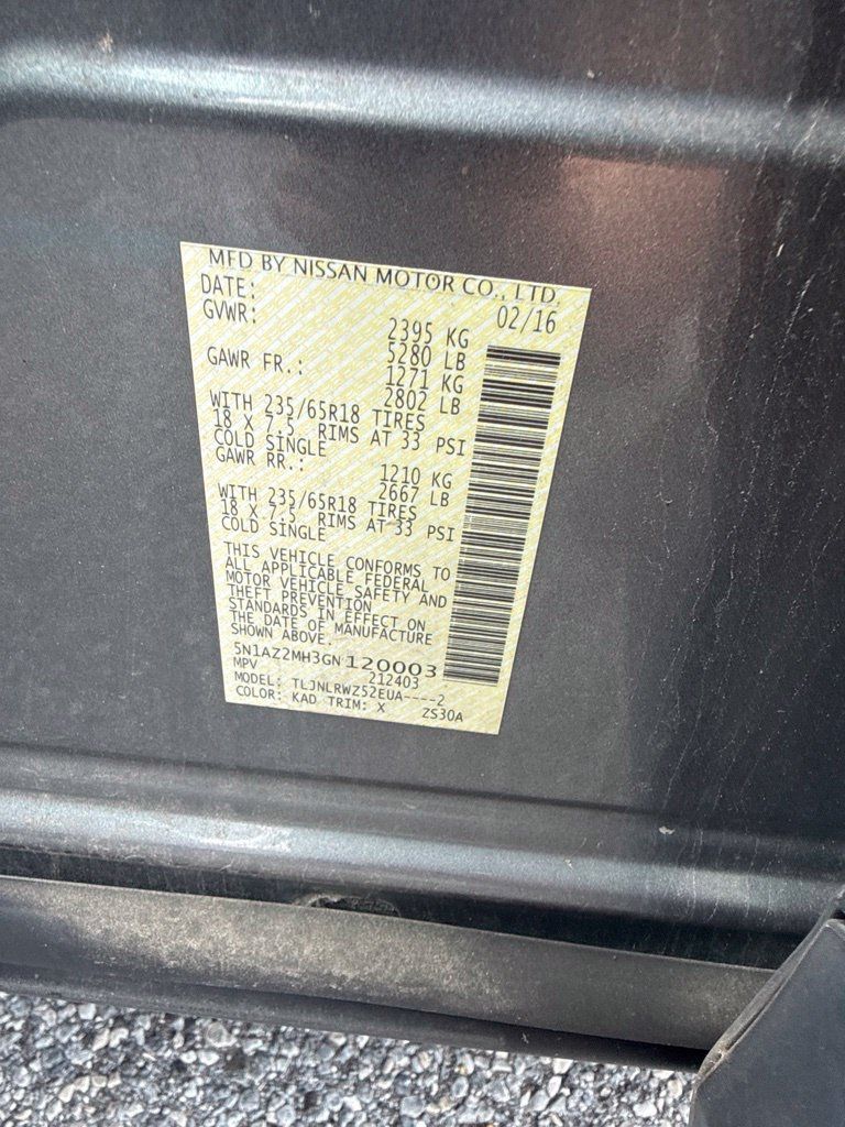 Used 2016 Nissan Murano SL AWD/4WD image 16