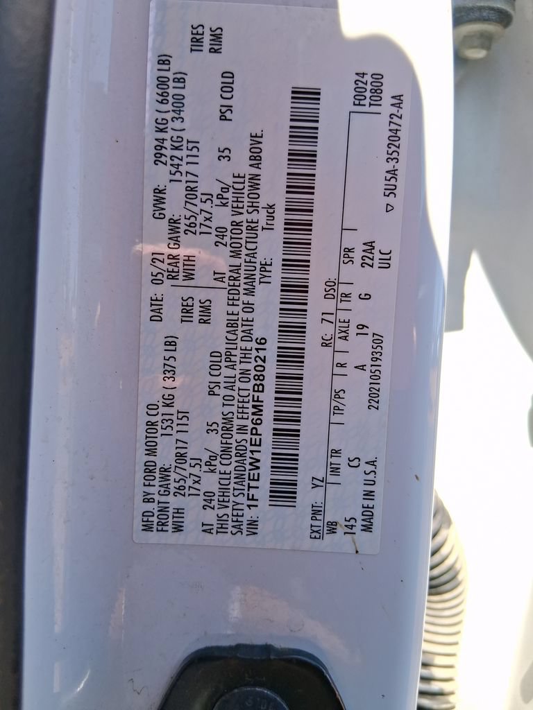 Used 2021 Ford F150 XL w/ Equipment Group 101A High AWD/4WD image 26
