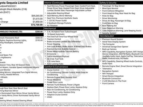 Used 2023 Toyota Sequoia Limited w/ Tow Technology Package AWD/4WD image 30