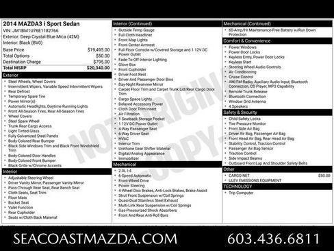 Used 2014 MAZDA MAZDA3 i Sport image 2
