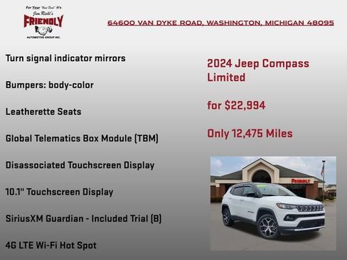 Used 2024 Jeep Compass Limited AWD/4WD image 30