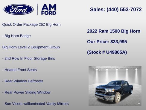 Used 2022 RAM 1500 Big Horn AWD/4WD image 6