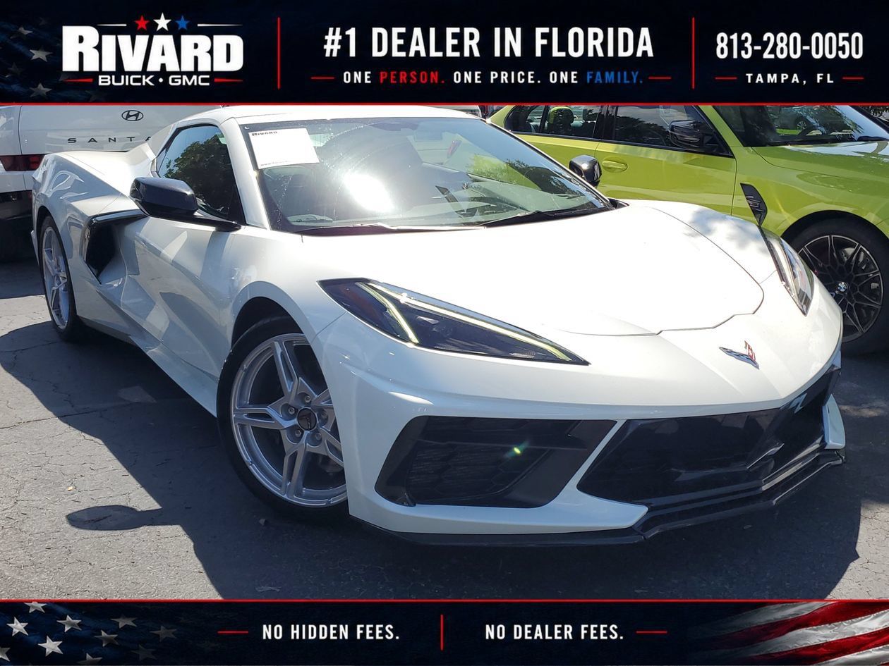 Used 2023 Chevrolet Corvette Stingray Convertible w/ Chrome Exterior Badge Package RWD image 1