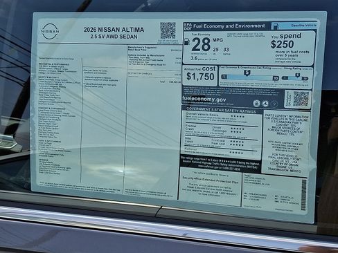 New 2026 Nissan Altima 2.5 SV AWD/4WD image 7