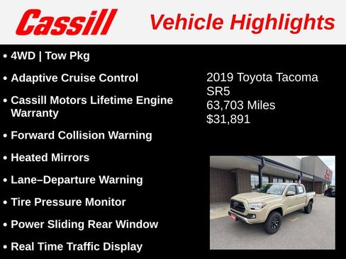 Used 2019 Toyota Tacoma SR5 AWD/4WD image 3