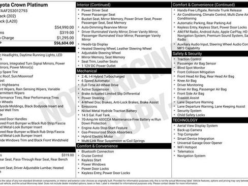 Certified 2025 Toyota Crown Platinum AWD/4WD image 19