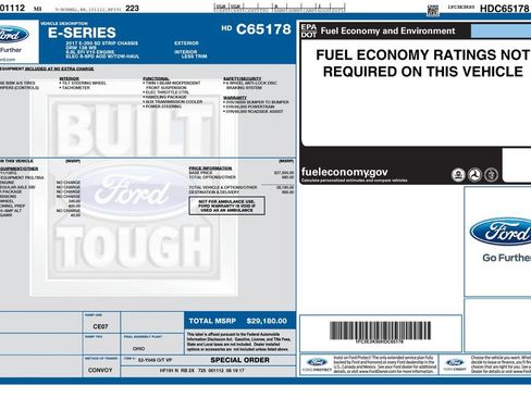 Used 2017 Ford E-350 and Econoline 350 Super Duty w/ A/C Prep Package RWD image 9