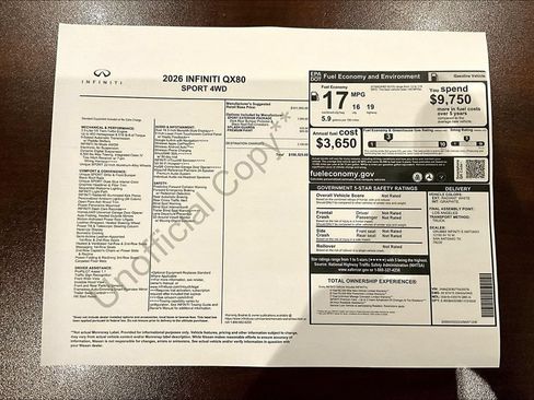 New 2026 INFINITI QX80 4WD w/ Sport Exterior Package image 33