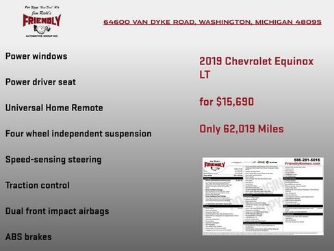 Used 2019 Chevrolet Equinox LT w/ Driver Convenience Package FWD image 8