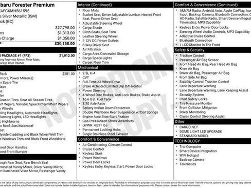 Used 2021 Subaru Forester Premium w/ Popular Package #1 AWD/4WD image 32