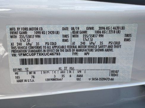 Certified 2019 Ford Escape S image 28