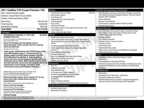 Used 2011 Cadillac CTS Premium image 3