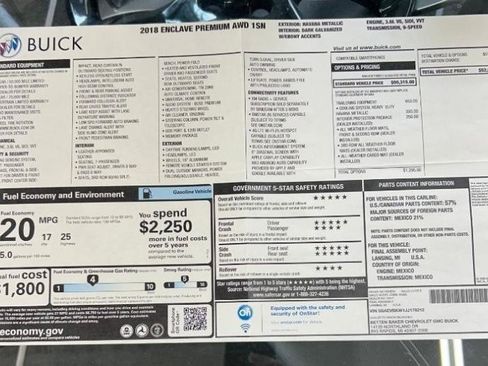 Used 2018 Buick Enclave Premium w/ Trailering Package AWD/4WD image 6
