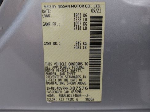 Used 2021 Nissan Altima 2.5 SV FWD image 33