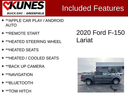 Used 2020 Ford F150 Lariat w/ Equipment Group 502A Luxury image 2