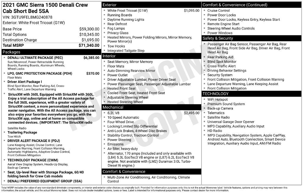 Used 2021 GMC Sierra 1500 Denali w/ Denali Ultimate Package AWD/4WD image 36