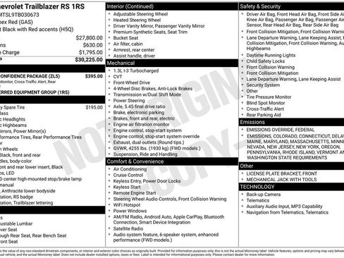 New 2026 Chevrolet TrailBlazer RS w/ Driver Confidence Package image 6