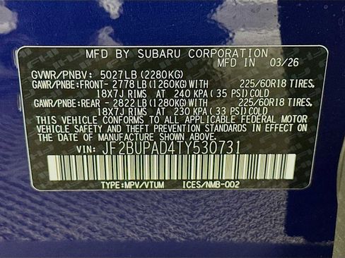 New 2026 Subaru Outback Premium AWD/4WD image 29