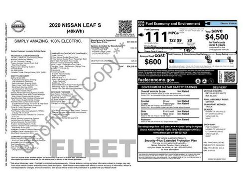 Used 2020 Nissan Leaf S w/ S Charge Package FWD image 2