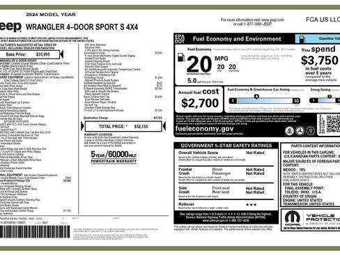 Used 2024 Jeep Wrangler Sport S AWD/4WD image 3