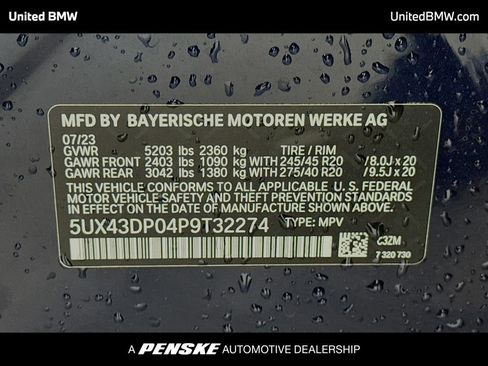 Certified 2023 BMW X3 sDrive30i w/ M Sport Package image 15