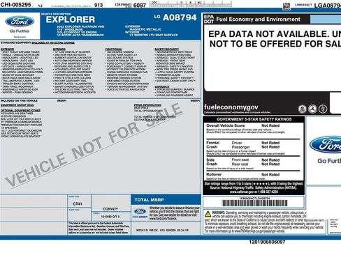 Used 2020 Ford Explorer Platinum w/ Premium Technology Package image 3