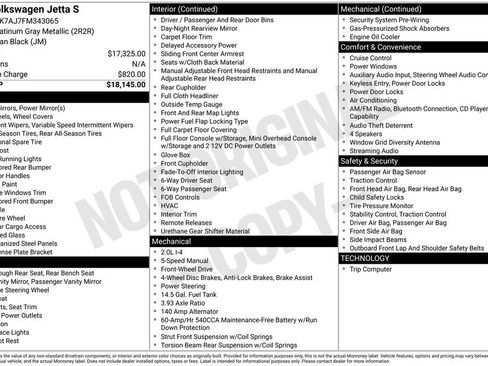 Used 2015 Volkswagen Jetta S image 3