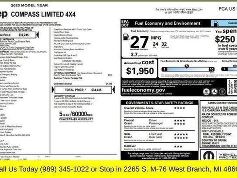 Used 2025 Jeep Compass Limited AWD/4WD image 3