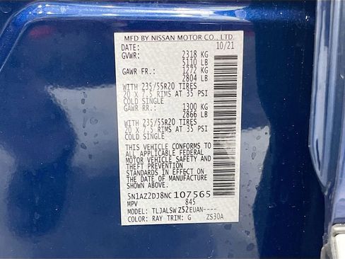 Used 2022 Nissan Murano Platinum w/ Cargo Package image 33