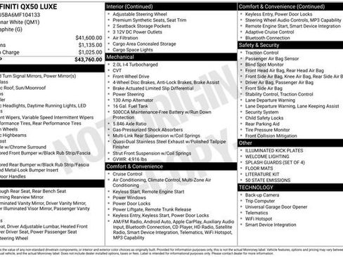 Used 2021 INFINITI QX50 Luxe image 23