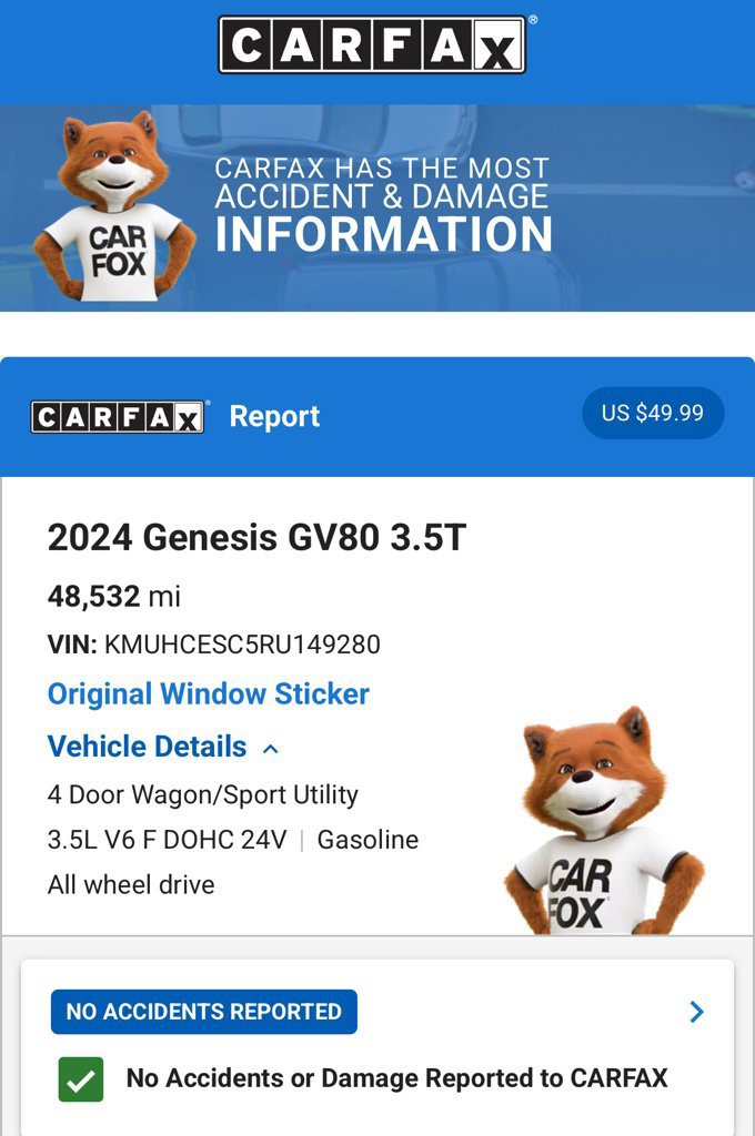 Used 2024 Genesis GV80 3.5T w/ Prestige Package AWD/4WD image 5