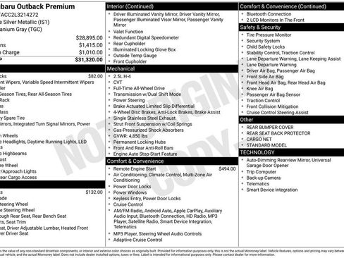 Used 2020 Subaru Outback Premium image 37