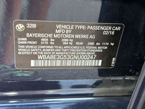 Used 2016 BMW 328i xDrive Sedan AWD/4WD image 19