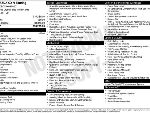 Used 2019 MAZDA CX-9 Touring image 40