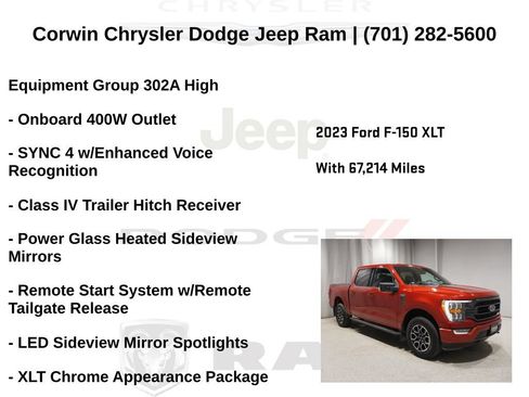 Used 2023 Ford F150 XLT w/ Equipment Group 302A High AWD/4WD image 6