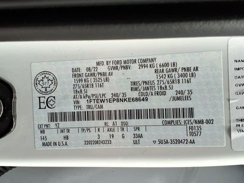Used 2022 Ford F150 Lariat w/ Equipment Group 502A High AWD/4WD image 18