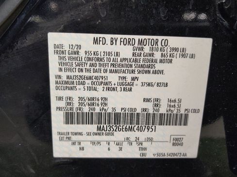 Used 2021 Ford EcoSport SE w/ SE Convenience Package FWD image 33