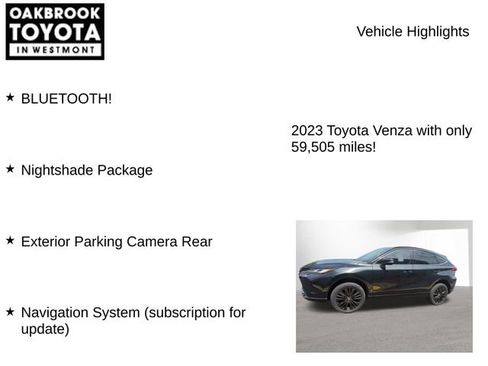 Used 2023 Toyota Venza Nightshade AWD/4WD image 5